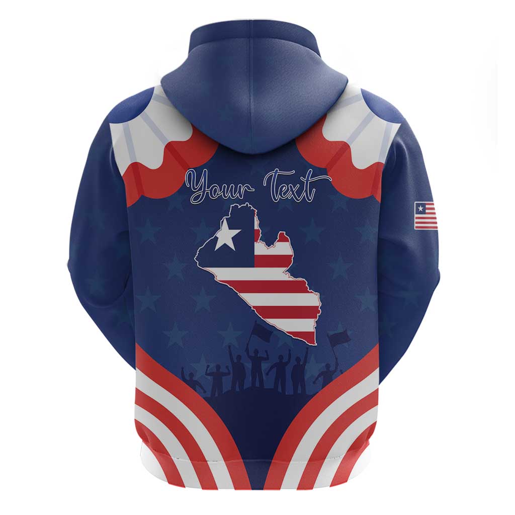 Personalized Liberia Flag Day Hoodie One Flag One People - African Pride