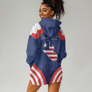 Personalized Liberia Flag Day Hoodie Dress One Flag One People - African Pride