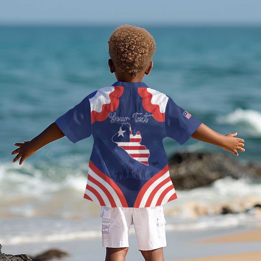 Personalized Liberia Flag Day Kid Hawaiian Shirt One Flag One People - African Pride