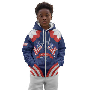 Personalized Liberia Flag Day Kid Hoodie One Flag One People - African Pride