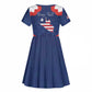 Personalized Liberia Flag Day Kid Short Sleeve Dress One Flag One People - African Pride