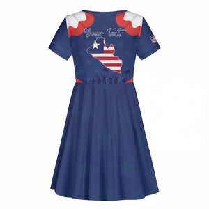 Personalized Liberia Flag Day Kid Short Sleeve Dress One Flag One People - African Pride