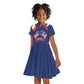 Personalized Liberia Flag Day Kid Short Sleeve Dress One Flag One People - African Pride