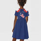 Personalized Liberia Flag Day Kid Short Sleeve Dress One Flag One People - African Pride