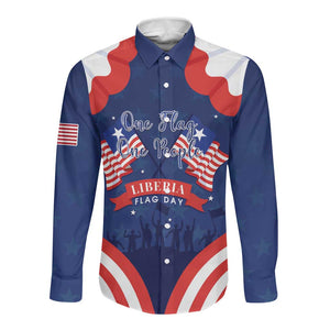 Personalized Liberia Flag Day Long Sleeve Button Shirt One Flag One People - African Pride