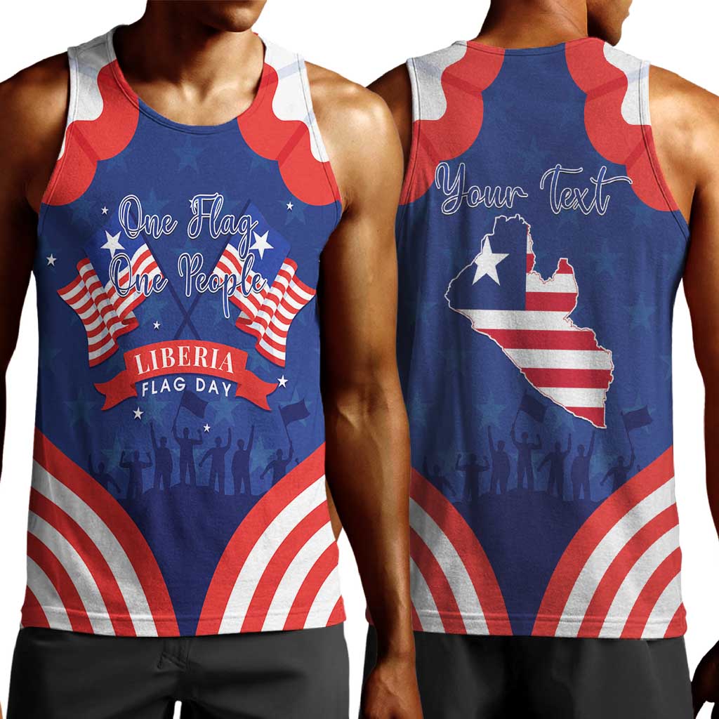 Personalized Liberia Flag Day Men Tank Top One Flag One People - African Pride