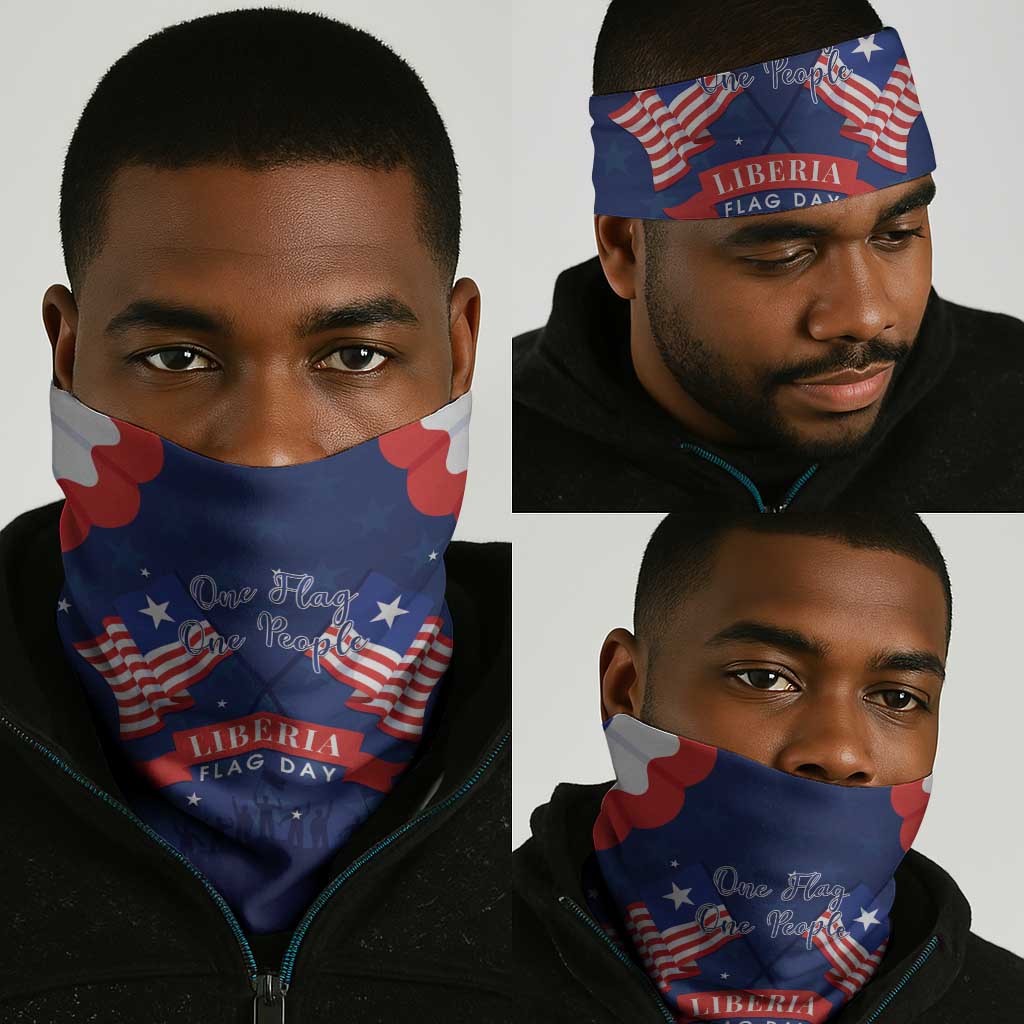 Liberia Flag Day Neck Gaiter One Flag One People - African Pride