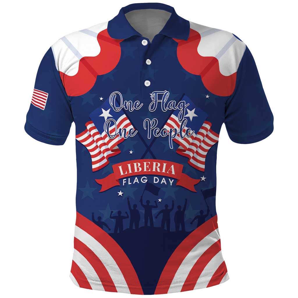 Personalized Liberia Flag Day Polo Shirt One Flag One People - African Pride