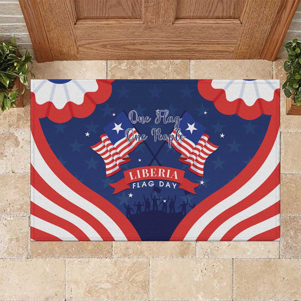 Liberia Flag Day Rubber Doormat One Flag One People - African Pride