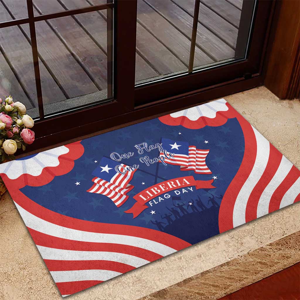 Liberia Flag Day Rubber Doormat One Flag One People - African Pride