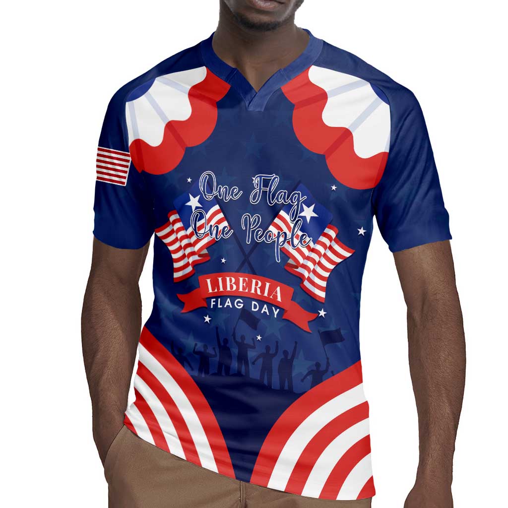 Personalized Liberia Flag Day Rugby Jersey One Flag One People - African Pride