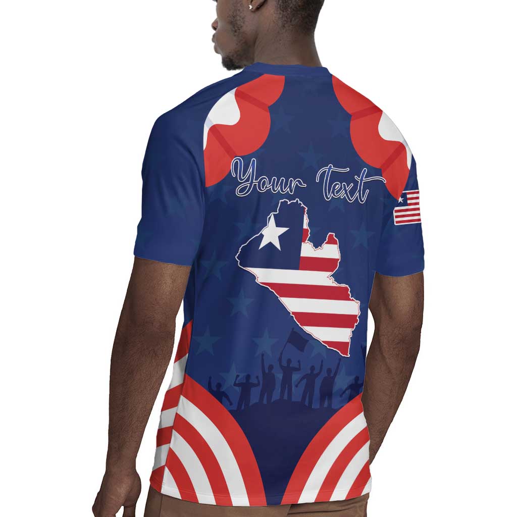 Personalized Liberia Flag Day Rugby Jersey One Flag One People - African Pride