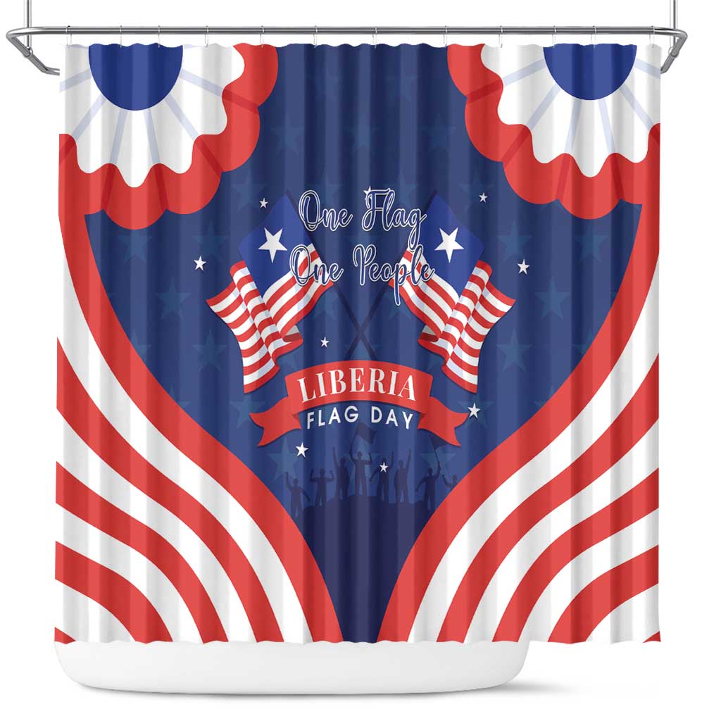 Liberia Flag Day Shower Curtain One Flag One People - African Pride