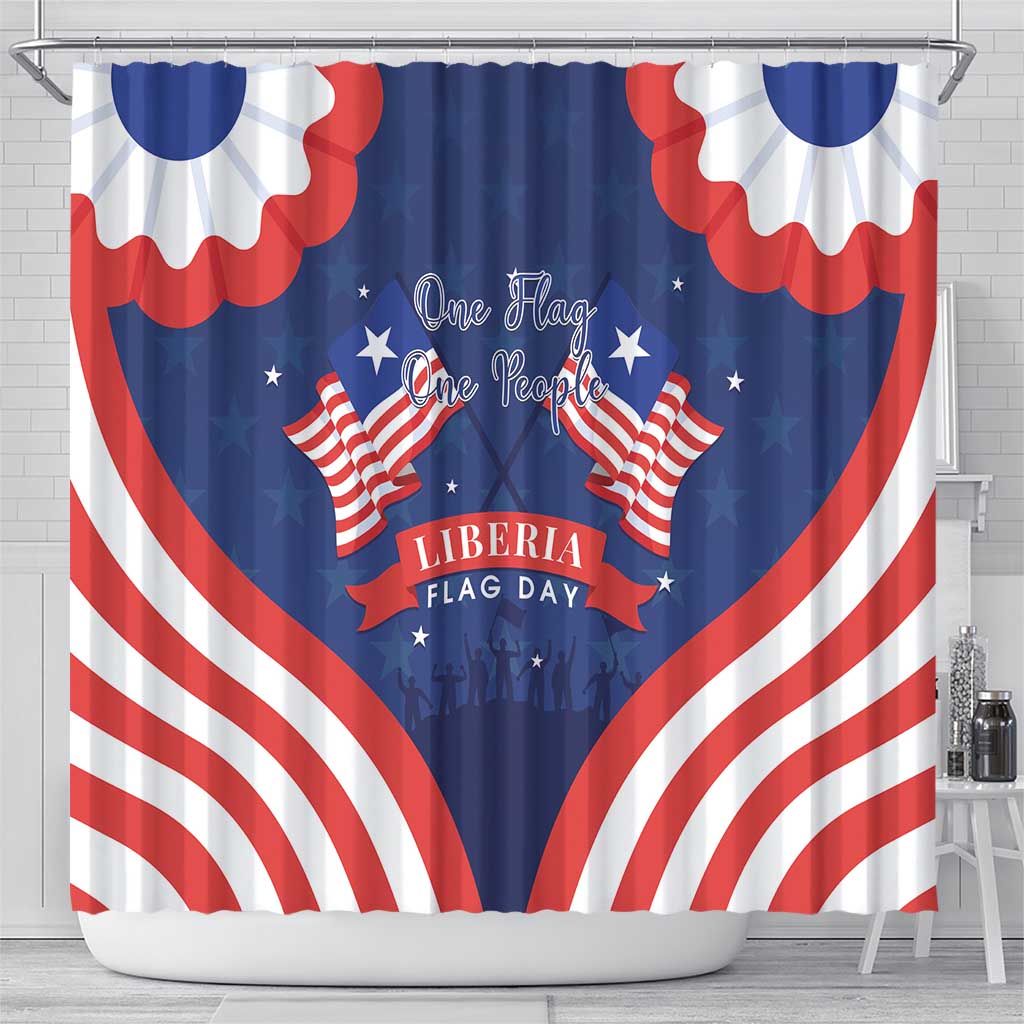 Liberia Flag Day Shower Curtain One Flag One People - African Pride