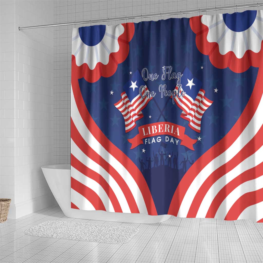 Liberia Flag Day Shower Curtain One Flag One People - African Pride