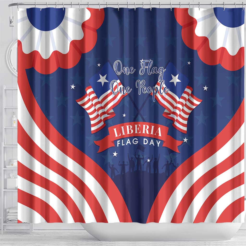 Liberia Flag Day Shower Curtain One Flag One People - African Pride