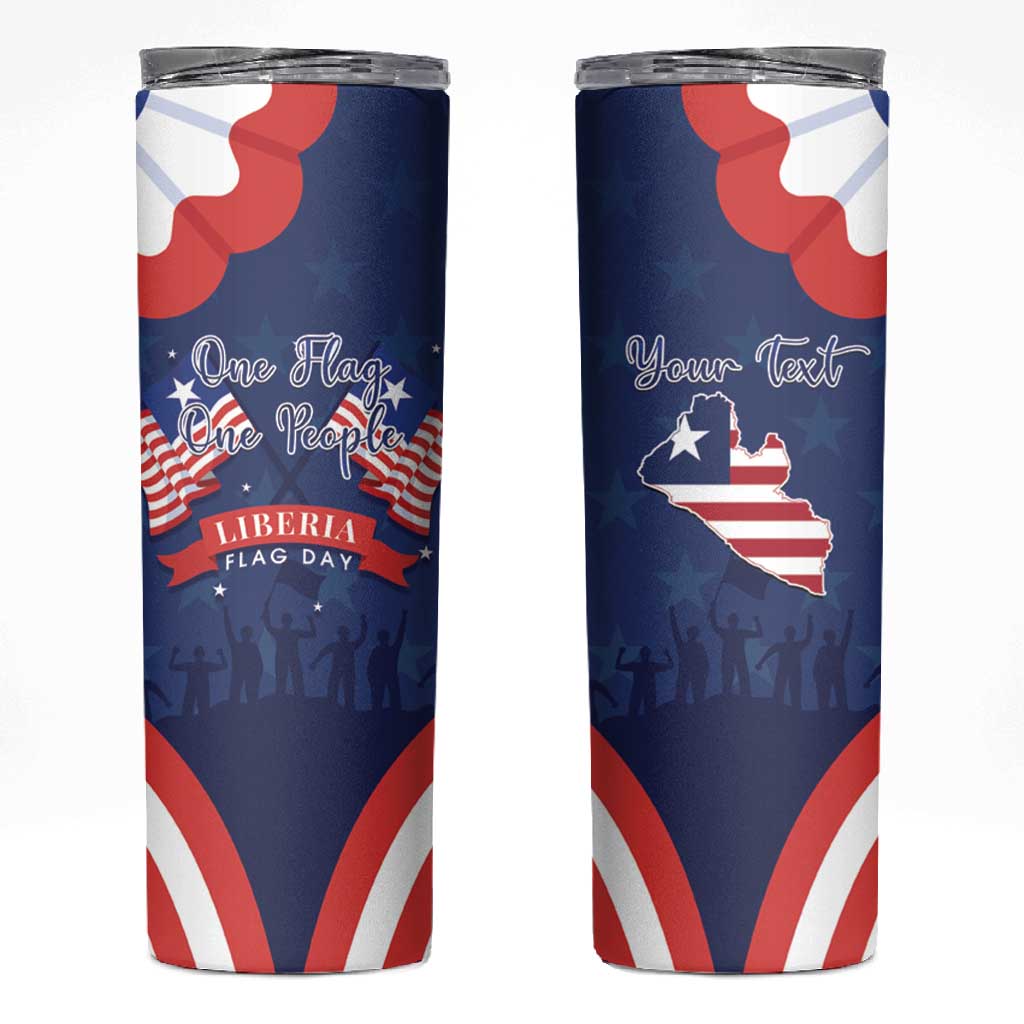 Personalized Liberia Flag Day Skinny Tumbler One Flag One People - African Pride