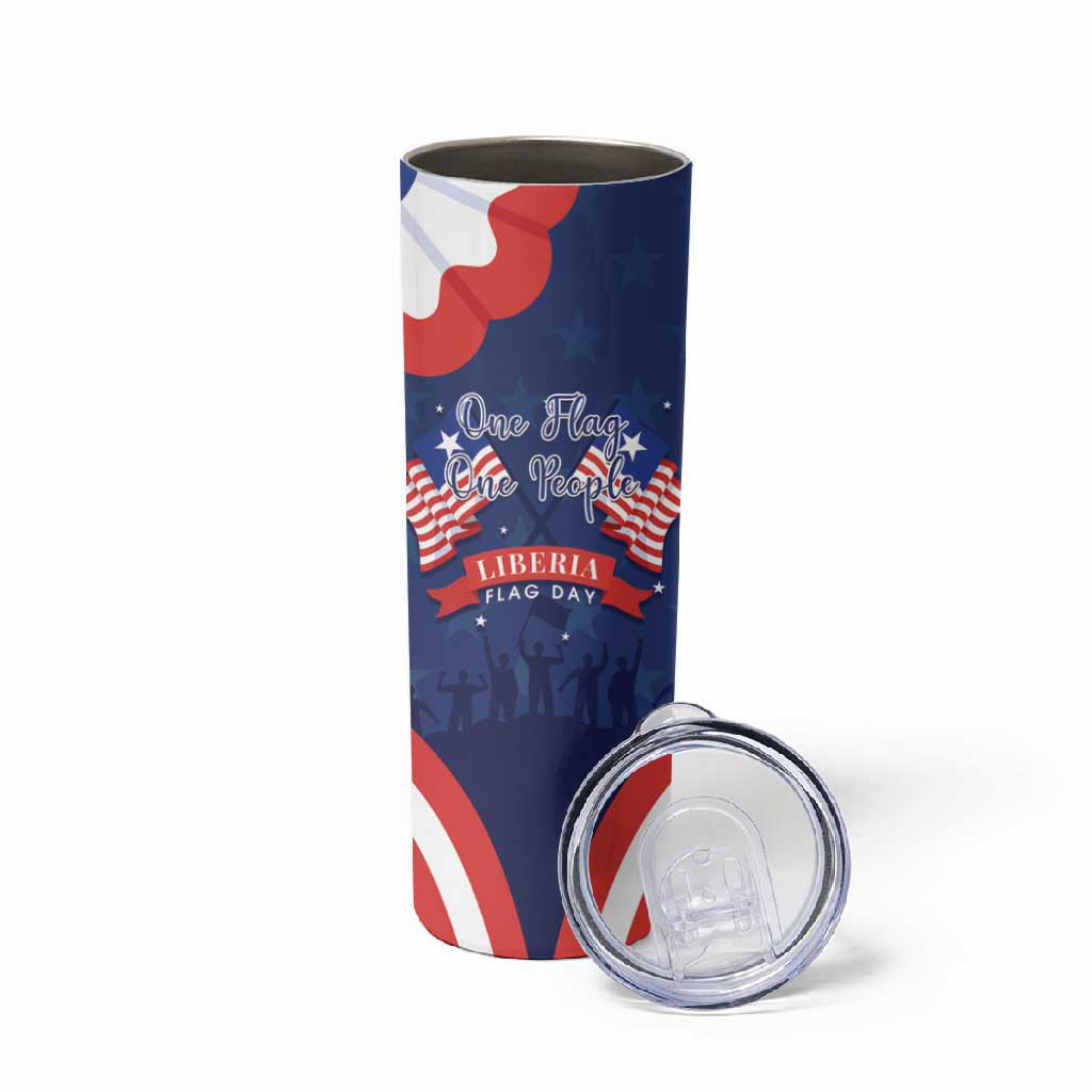 Personalized Liberia Flag Day Skinny Tumbler One Flag One People - African Pride