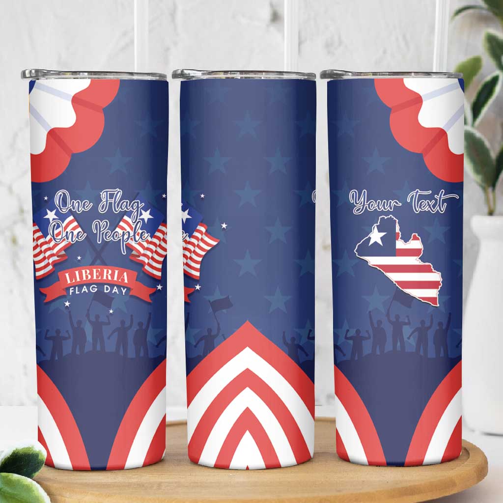 Personalized Liberia Flag Day Skinny Tumbler One Flag One People - African Pride