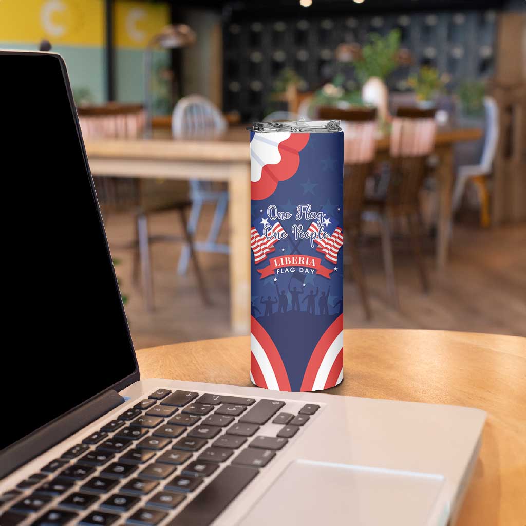 Personalized Liberia Flag Day Skinny Tumbler One Flag One People - African Pride