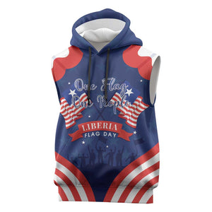 Personalized Liberia Flag Day Sleeveless Hoodie One Flag One People - African Pride