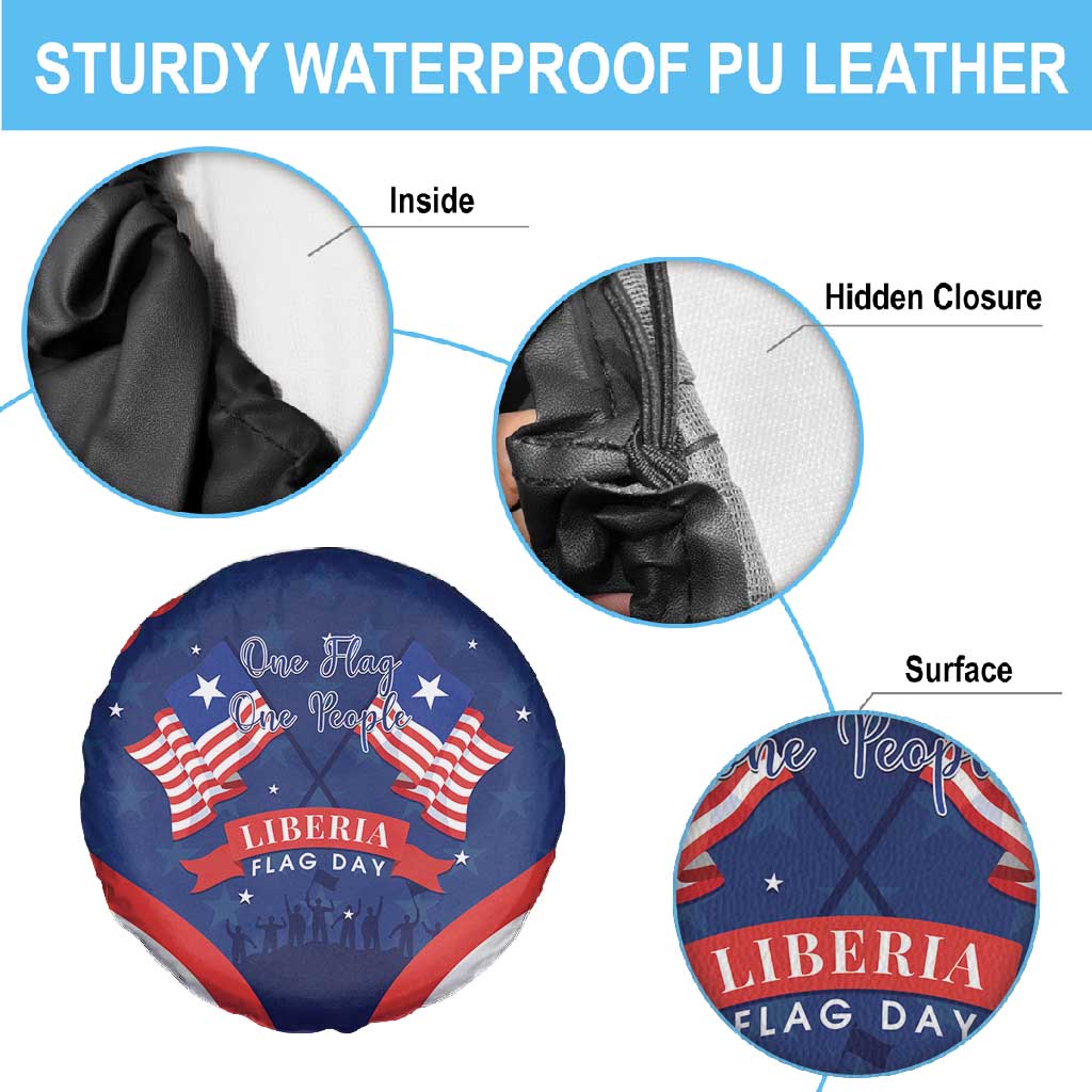 Liberia Flag Day Spare Tire Cover One Flag One People - African Pride