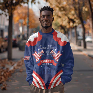 Personalized Liberia Flag Day Sweatshirt One Flag One People - African Pride