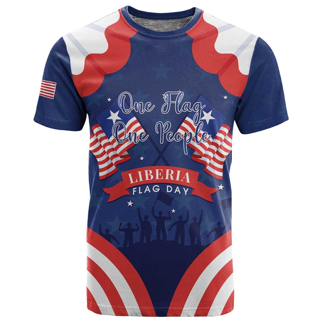 Personalized Liberia Flag Day T shirt One Flag One People - African Pride