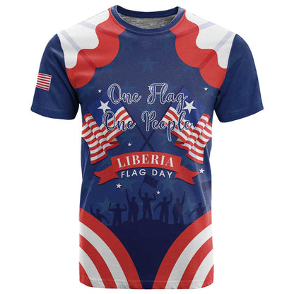 Personalized Liberia Flag Day T shirt One Flag One People - African Pride