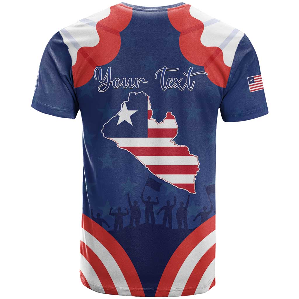 Personalized Liberia Flag Day T shirt One Flag One People - African Pride