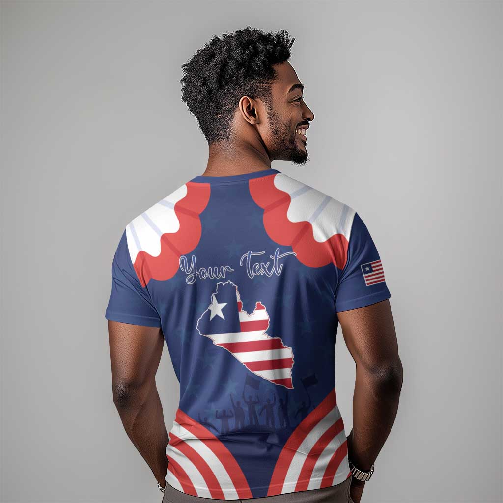 Personalized Liberia Flag Day T shirt One Flag One People - African Pride