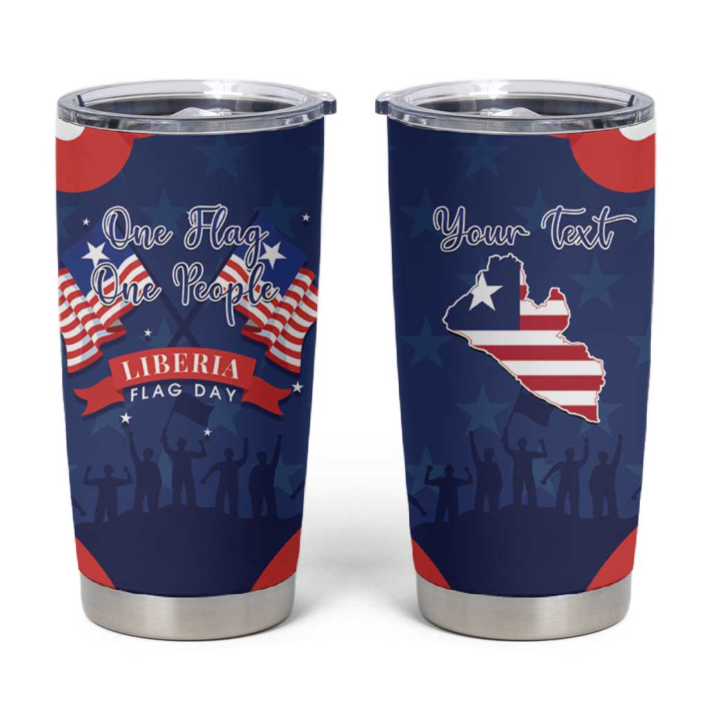 Personalized Liberia Flag Day Tumbler Cup One Flag One People - African Pride