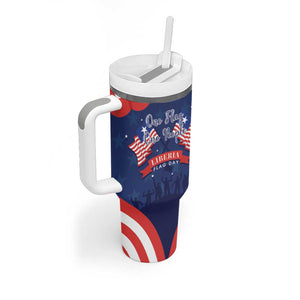 Personalized Liberia Flag Day Tumbler With Handle One Flag One People - African Pride
