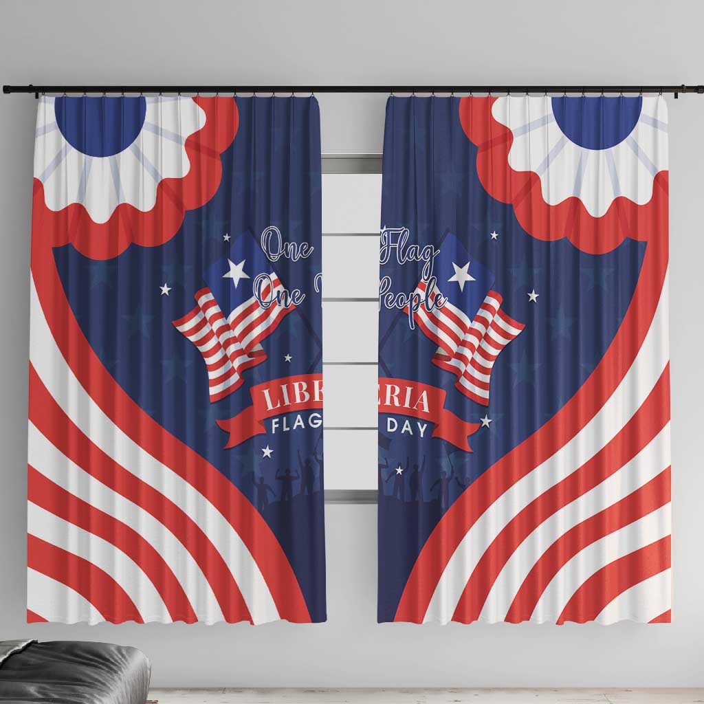 Liberia Flag Day Window Curtain One Flag One People - African Pride