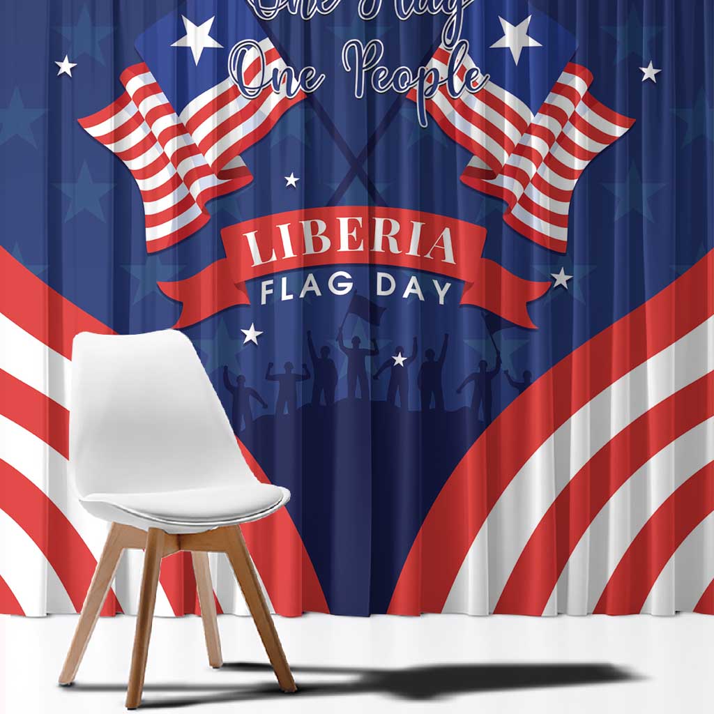 Liberia Flag Day Window Curtain One Flag One People - African Pride