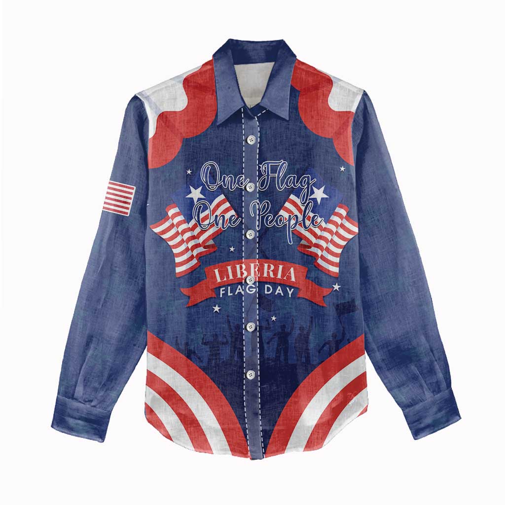 Personalized Liberia Flag Day Women Casual Shirt One Flag One People - African Pride