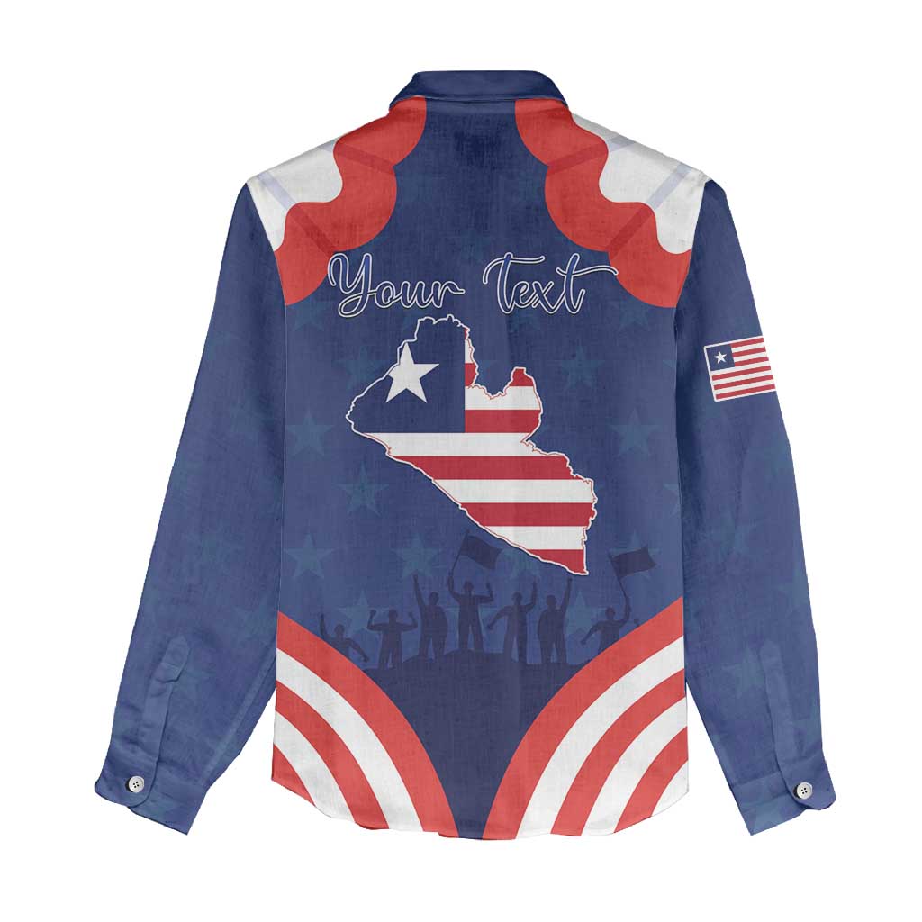 Personalized Liberia Flag Day Women Casual Shirt One Flag One People - African Pride