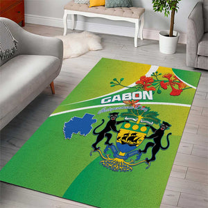 Gabon Independence Day Area Rug Gradient Style - African Pride