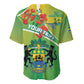 Personalized Gabon Independence Day Baseball Jersey Gradient Style - African Pride