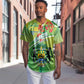 Personalized Gabon Independence Day Baseball Jersey Gradient Style - African Pride