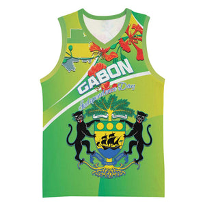 Personalized Gabon Independence Day Basketball Jersey Gradient Style - African Pride