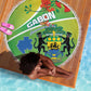 Gabon Independence Day Beach Blanket Gradient Style - African Pride