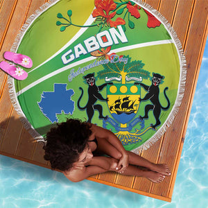 Gabon Independence Day Beach Blanket Gradient Style - African Pride