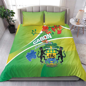 Gabon Independence Day Bedding Set Gradient Style - African Pride