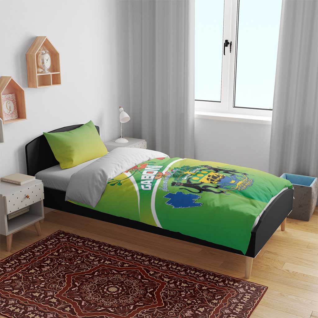 Gabon Independence Day Bedding Set Gradient Style - African Pride