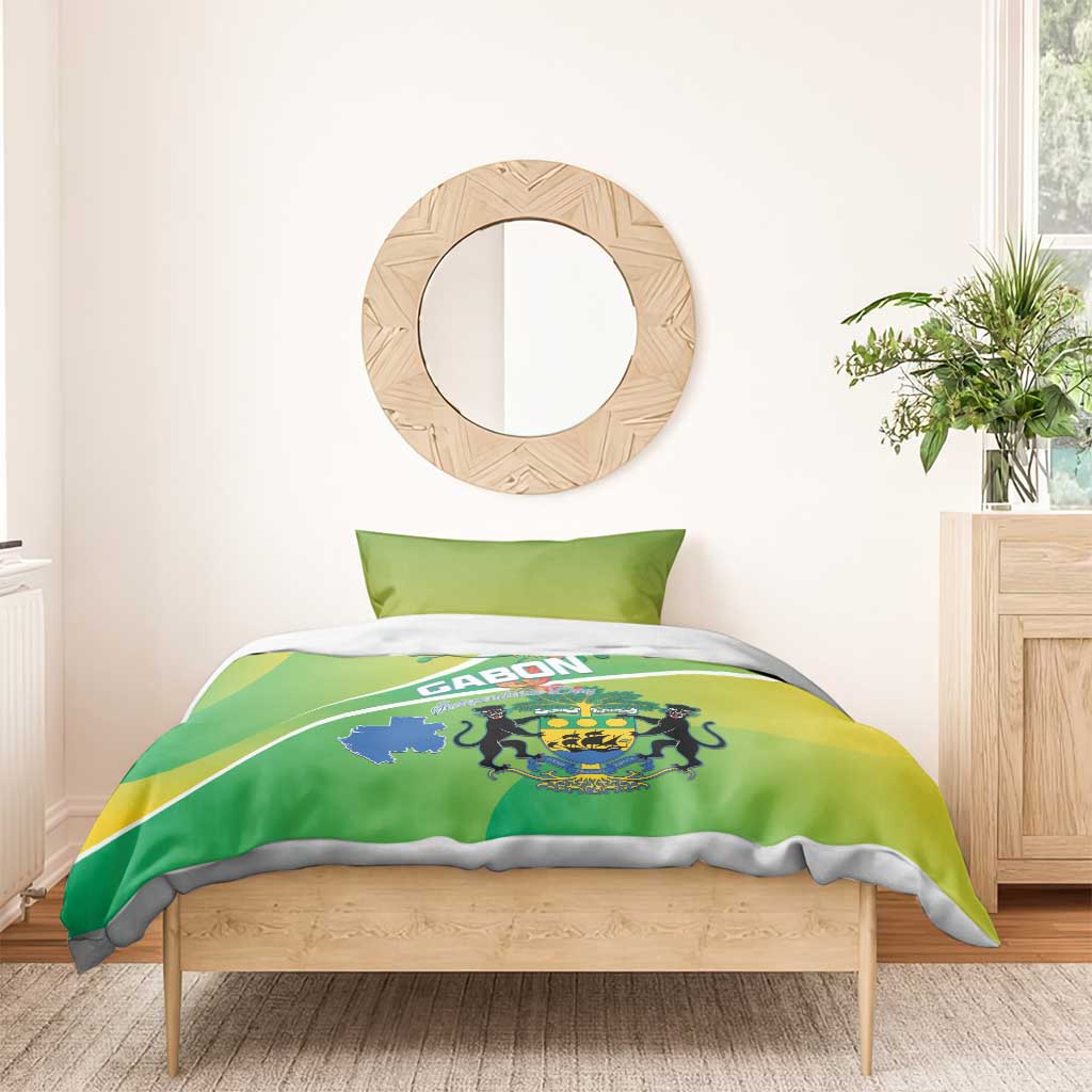Gabon Independence Day Bedding Set Gradient Style - African Pride