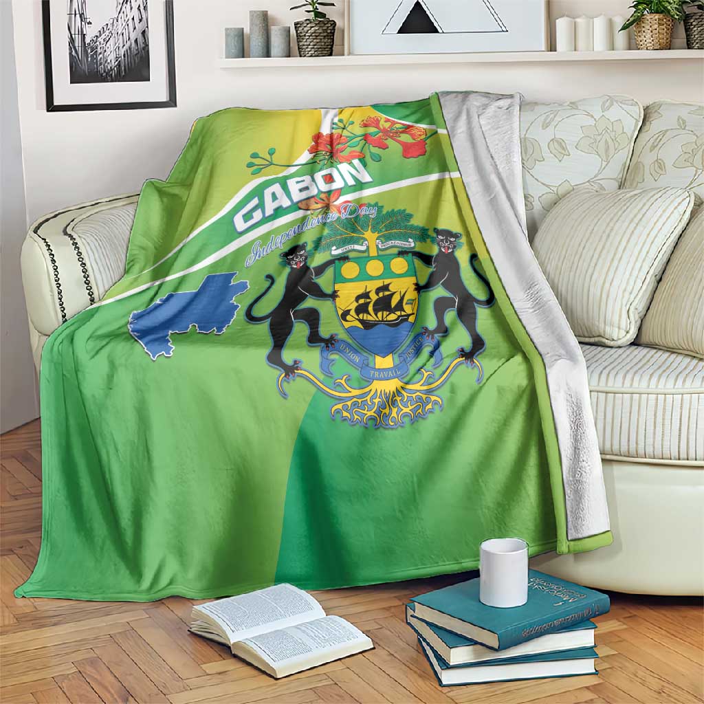 Gabon Independence Day Blanket Gradient Style - African Pride