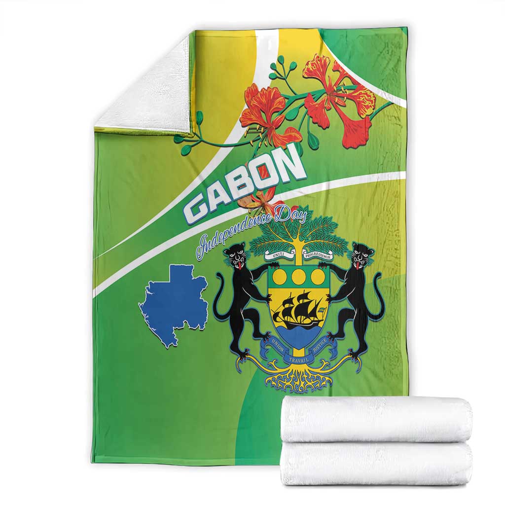 Gabon Independence Day Blanket Gradient Style - African Pride