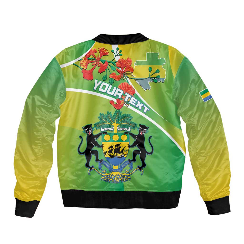 Personalized Gabon Independence Day Bomber Jacket Gradient Style - African Pride