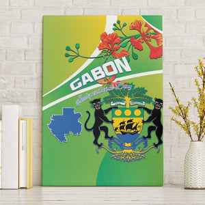 Gabon Independence Day Canvas Wall Art Gradient Style - African Pride